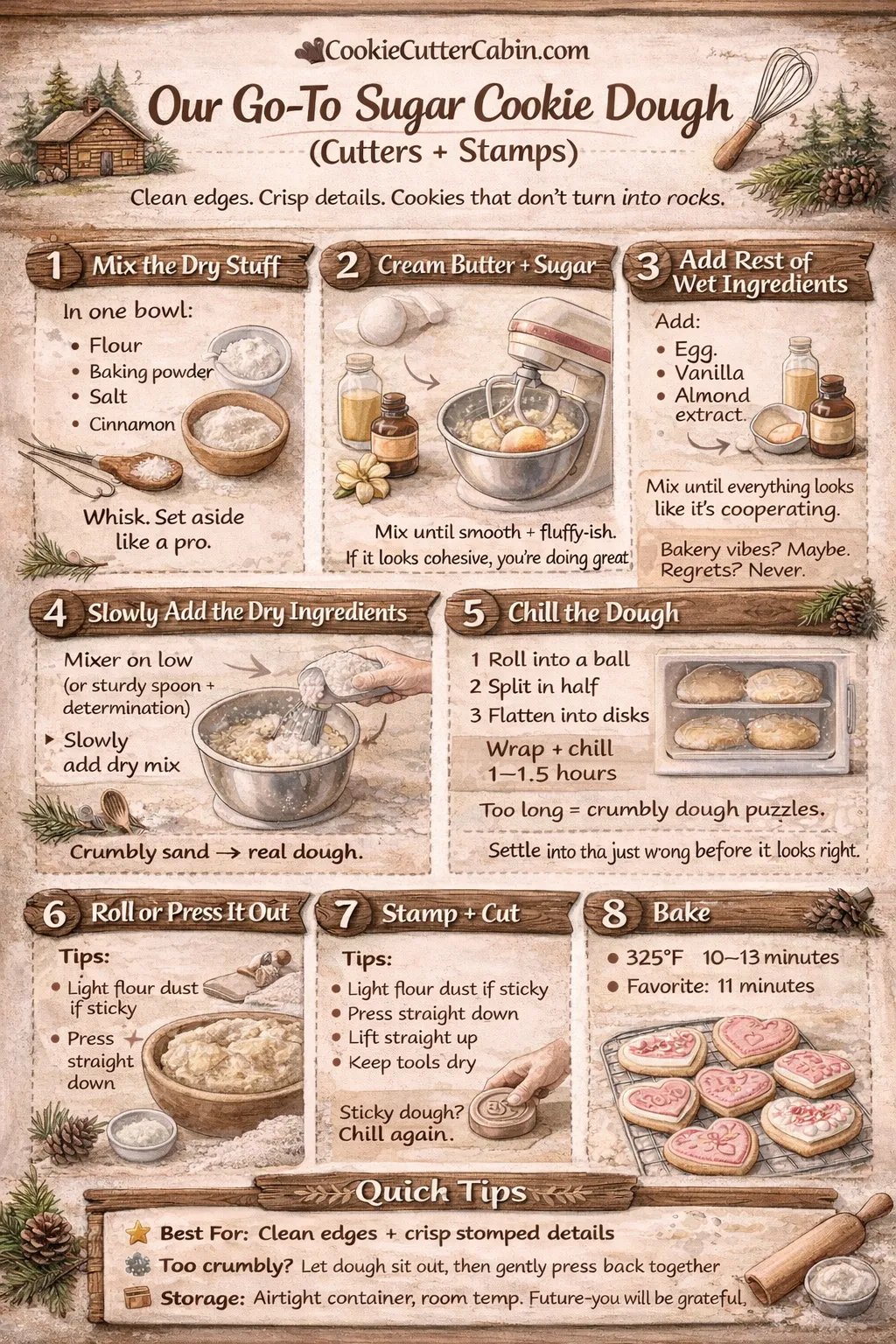 Sugar Cookie Dough Recipe for Cookie Cutters and Stamps